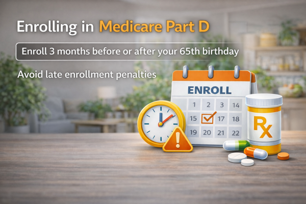 Medicare Part D Enrollment periods Steps to Enroll in a Medicare Part D Plan