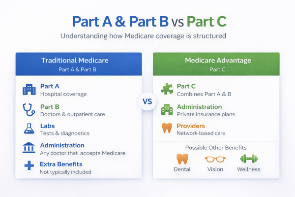 Medicare Part A vs Part B vs Part C Medicare Part A vs Part B vs Part C