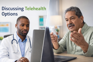 Discussing telehealth services